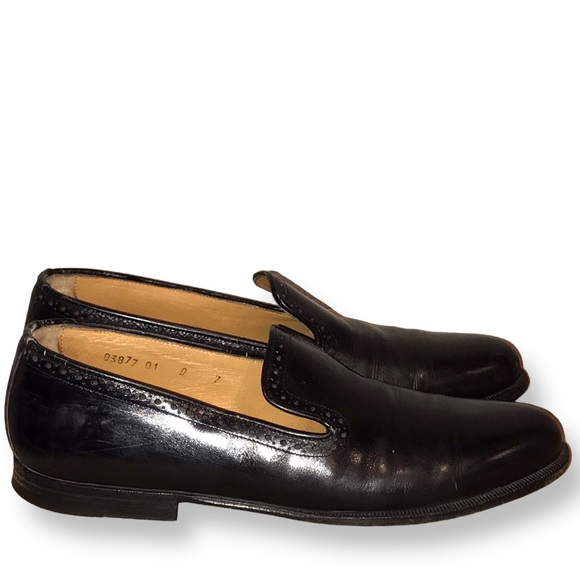 SANTONI Black Leather Italian Loafers - 7 - Picture 4 of 9
